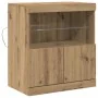 Sideboard de con luces LED Roble Artesano 60x37x67 cm von , Sideboards - Ref: Foro24-863028, Preis: 71,85 €, Rabatt: -5%%
