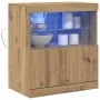 Sideboard de con luces LED Roble Artesano 60x37x67 cm von , Sideboards - Ref: Foro24-863028, Preis: 71,85 €, Rabatt: -5%%