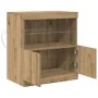 Sideboard de con luces LED Roble Artesano 60x37x67 cm von , Sideboards - Ref: Foro24-863028, Preis: 71,85 €, Rabatt: -5%%