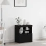 Aparador con luces LED Negro Roble 60x37x67 cm by , Sideboards - Ref: Foro24-863029, Price: 75,95 €, Discount: -5%%