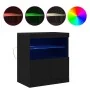 Aparador con luces LED Negro Roble 60x37x67 cm by , Sideboards - Ref: Foro24-863029, Price: 75,95 €, Discount: -5%%