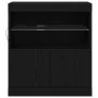 Aparador con luces LED Negro Roble 60x37x67 cm by , Sideboards - Ref: Foro24-863029, Price: 75,95 €, Discount: -5%%