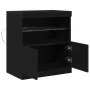 Aparador con luces LED Negro Roble 60x37x67 cm by , Sideboards - Ref: Foro24-863029, Price: 75,95 €, Discount: -5%%