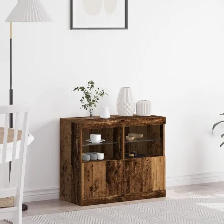 Aparador con Luces LED Madera Vieja 81x37x67 cm | Foro24.es | Tu tienda online para hogar, jardín y más Foro24.es