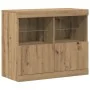 Aparador con luces LED de roble artesanal 81x37x67 cm | Foro24.es | Tu tienda online para hogar, jardín y más Foro24.es