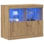 Aparador con luces LED de roble artesanal 81x37x67 cm | Foro24.es | Tu tienda online para hogar, jardín y más Foro24.es