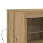 Aparador con luces LED de roble artesanal 81x37x67 cm | Foro24.es | Tu tienda online para hogar, jardín y más Foro24.es