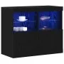 Aparador con Luces LED Roble Negro 81x37x67 cm | Foro24.es | Tu tienda online para hogar, jardín y más Foro24.es