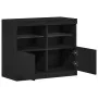 Aparador con Luces LED Roble Negro 81x37x67 cm | Foro24.es | Tu tienda online para hogar, jardín y más Foro24.es