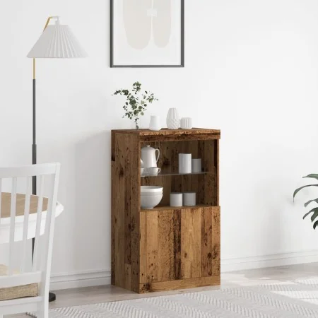 Aparador con Luces LED Madera Vieja 60x37x100 cm | Foro24.es | Tu tienda online para hogar, jardín y más Foro24.es