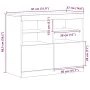 Aparador con Luces LED Roble Negro 81x37x67 cm | Foro24.es | Tu tienda online para hogar, jardín y más Foro24.es
