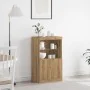 Buffet con luces LED Roble Artesanal 60x37x100 cm | Foro24.es | Tu tienda online para hogar, jardín y más Foro24.es