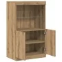 Buffet con luces LED Roble Artesanal 60x37x100 cm | Foro24.es | Tu tienda online para hogar, jardín y más Foro24.es