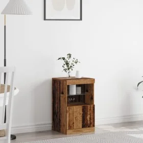 Aparador con Luces LED Madera Vieja 41x37x67 cm