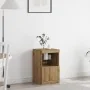Aparador con Luces LED Roble Artesanal 41x37x67 cm | Foro24.es | Tu tienda online para hogar, jardín y más Foro24.es