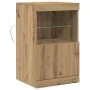 Aparador con Luces LED Roble Artesanal 41x37x67 cm | Foro24.es | Tu tienda online para hogar, jardín y más Foro24.es
