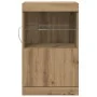Aparador con Luces LED Roble Artesanal 41x37x67 cm | Foro24.es | Tu tienda online para hogar, jardín y más Foro24.es