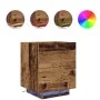 Mesitas de Noche con Luces LED 2 pcs Madera Vieja 45x40x55 cm by , Nightstands - Ref: Foro24-863058, Price: 131,87 €, Discoun...