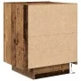 Mesitas de Noche con Luces LED 2 pcs Madera Vieja 45x40x55 cm by , Nightstands - Ref: Foro24-863058, Price: 131,87 €, Discoun...