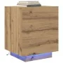 Mesas de Noche con Luces LED 2 pcs Roble Artesanal 45x40x55 cm von , Nachttische - Ref: Foro24-863060, Preis: 131,68 €, Rabat...