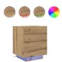Mesas de Noche con Luces LED 2 pcs Roble Artesanal 45x40x55 cm von , Nachttische - Ref: Foro24-863060, Preis: 131,68 €, Rabat...