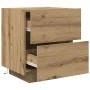 Mesas de Noche con Luces LED 2 pcs Roble Artesanal 45x40x55 cm von , Nachttische - Ref: Foro24-863060, Preis: 131,68 €, Rabat...