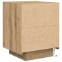 Mesas de Noche con Luces LED 2 pcs Roble Artesanal 45x40x55 cm von , Nachttische - Ref: Foro24-863060, Preis: 131,68 €, Rabat...
