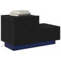 Mesita de Noche con Luces LED Roble Negro 70x36x40.5 cm | Foro24.es | Tu tienda online para hogar, jardín y más Foro24.es