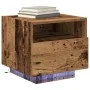 mesitas de noche con luces LED 2 pcs madera vieja 40x39x37 cm | Foro24.es | Tu tienda online para hogar, jardín y más Foro24.es
