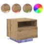 Cabinet de Cama con Luces LED Roble Artesano 40x39x37 cm | Foro24.es | Tu tienda online para hogar, jardín y más Foro24.es