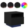 Cabinet de Noche con Luces LED Negro Roble 40x39x37 cm | Foro24.es | Tu tienda online para hogar, jardín y más Foro24.es