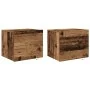 Mesas de Noche con Luces LED 2 pcs Montadas en la Pared Madera Vieja | Foro24.es | Tu tienda online para hogar, jardín y más Foro24.es