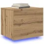 Cabinet de Noche con LED Montado en la Pared Roble Artesanal 50x39x41 cm by , Nightstands - Ref: Foro24-863074, Price: 63,88 ...