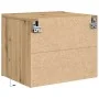 Cabinet de Noche con LED Montado en la Pared Roble Artesanal 50x39x41 cm by , Nightstands - Ref: Foro24-863074, Price: 63,88 ...