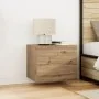 Mesitas de noche con luces LED montadas en la pared 2 pcs Roble Artesanal | Foro24.es | Tu tienda online para hogar, jardín y más Foro24.es