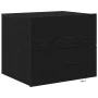 Cabinet de Noche con LED Montado en la Pared Roble Negro 50x39x41 cm by , Nightstands - Ref: Foro24-863076, Price: 67,76 €, D...
