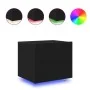 Cabinet de Noche con LED Montado en la Pared Roble Negro 50x39x41 cm by , Nightstands - Ref: Foro24-863076, Price: 67,76 €, D...