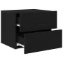 Cabinet de Noche con LED Montado en la Pared Roble Negro 50x39x41 cm by , Nightstands - Ref: Foro24-863076, Price: 67,76 €, D...