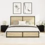 Mesas de Noche con Luces LED Montadas en la Pared 2 pcs Roble Negro by , Nightstands - Ref: Foro24-863077, Price: 123,89 €, D...