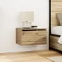 Cabinet de Noche con LED Montado en la Pared de Roble Artesanal 50x36x30 cm | Foro24.es | Tu tienda online para hogar, jardín y más Foro24.es