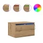 Cabinet de Noche con LED Montado en la Pared de Roble Artesanal 50x36x30 cm | Foro24.es | Tu tienda online para hogar, jardín y más Foro24.es