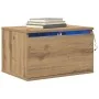 Cabinetes de Noche con Luces LED 2 pcs Montados en la Pared de Roble Artesanal | Foro24.es | Tu tienda online para hogar, jardín y más Foro24.es