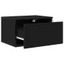 Mesita de Noche con LED Montada en la Pared de Roble Negro 50x36x30 cm | Foro24.es | Tu tienda online para hogar, jardín y más Foro24.es