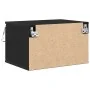 Mesita de Noche con LED Montada en la Pared de Roble Negro 50x36x30 cm | Foro24.es | Tu tienda online para hogar, jardín y más Foro24.es