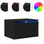 Cajones de Noche con Luces LED 2 pcs Montados en la Pared de Roble Negro | Foro24.es | Tu tienda online para hogar, jardín y más Foro24.es