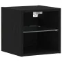 mueble para TV LED Negro Roble 30x28,5x30 cm Madera reciclada | Foro24.es | Tu tienda online para hogar, jardín y más Foro24.es