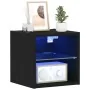 mueble para TV LED Negro Roble 30x28,5x30 cm Madera reciclada | Foro24.es | Tu tienda online para hogar, jardín y más Foro24.es