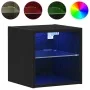 mueble para TV LED Negro Roble 30x28,5x30 cm Madera reciclada | Foro24.es | Tu tienda online para hogar, jardín y más Foro24.es