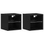 Mueble de TV LED 2 piezas Roble Negro 30x28,5x30 cm Madera Ingenierizada | Foro24.es | Tu tienda online para hogar, jardín y más Foro24.es