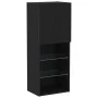 Gabinete de TV con luces LED Negro Roble 40,5x30x102 cm | Foro24.es | Tu tienda online para hogar, jardín y más Foro24.es